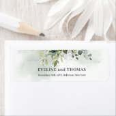 Overvloedig groen loof eucalyptus salie goud etiket (Insitu)