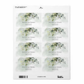 Overvloedig groen loof eucalyptus salie goud etiket (Full Sheet)