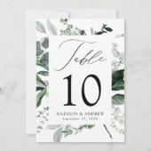 Overvloedig groen tafelnummer Kaart (Achterkant)