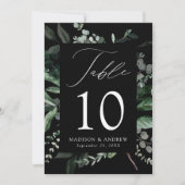 Overvloedig groen zwart tafelnummer Kaart (Voorkant)