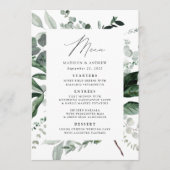 Overvloedig Groene Dinner Huwelijk Menu (Voorkant)