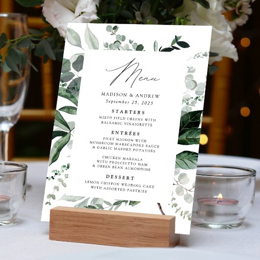Overvloedig Groene Dinner Huwelijk Menu