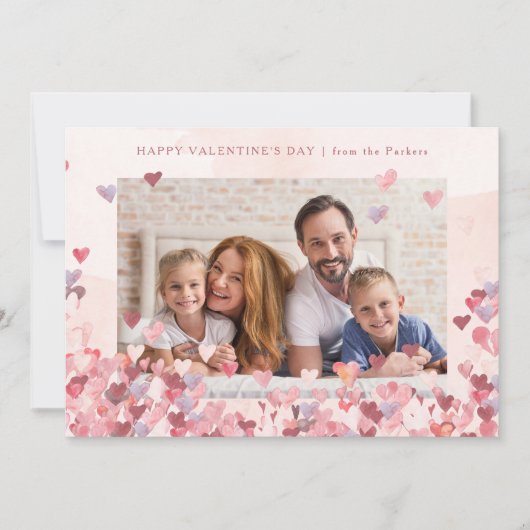 Overvloedig hart | Twee foto-Valentijnsdag Feestdagenkaart (Voorkant)