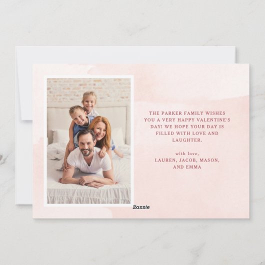 Overvloedig hart | Twee foto-Valentijnsdag Feestdagenkaart (Achterkant)