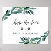 Overvloedig hashtag Foliage Wedding Poster (Voorkant)