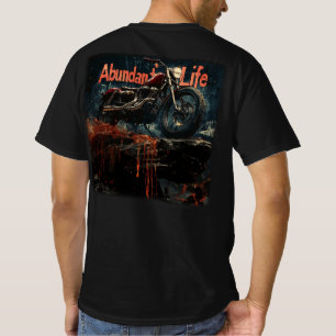 Overvloedig leven Biker Terug T-shirt