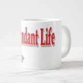 Overvloedig leven: De toets - v1 (John 10:10) Grote Koffiekop (Voorkant rechts)