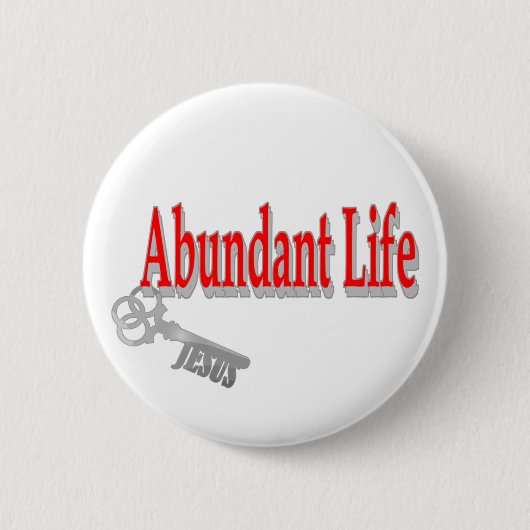 Overvloedig leven: De toets - v1 (John 10:10) Ronde Button 5,7 Cm (Voorkant)