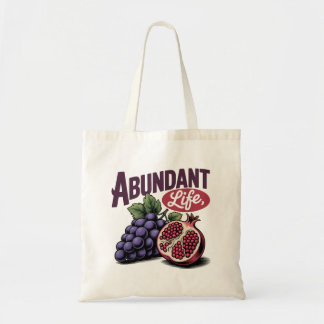 Overvloedig leven Druiven Granaatappel Retro T-shi Tote Bag