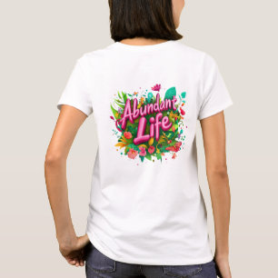 Overvloedig leven Floral T-shirt (terug)