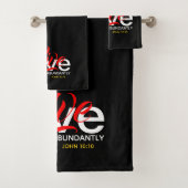 OVERVLOEDIG LEVEN Johannes 10:10 Inspirerend Chris Bad Handdoek (Insitu)