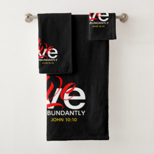 OVERVLOEDIG LEVEN Johannes 10:10 Inspirerend Chris Bad Handdoek