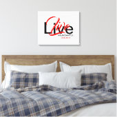 Overvloedig leven John 10:10 LEVEN OVERVLOEDIG roo Canvas Afdruk (Insitu (Slaapkamer))