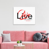 Overvloedig leven John 10:10 LEVEN OVERVLOEDIG roo Canvas Afdruk (Insitu (Woonkamer))