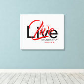 Overvloedig leven John 10:10 LEVEN OVERVLOEDIG roo Canvas Afdruk (Insitu (Houten vloer))