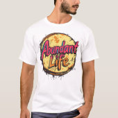 Overvloedig leven: Retro Pop Burst T-shirt (Voorkant)