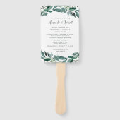 Overvloedig loof bruiloft programma handwaaier (Voorkant)