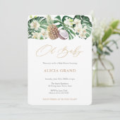 Overvloedig Oerwoud Planten Baby shower voor luipa Kaart (Staand voorkant)