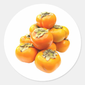 Overvloedig Persimmon Ronde Sticker