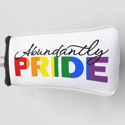 Overvloedig Pride Rainbow Gay Proud Golf Head Hoes Golfheadcover (Voorkant)
