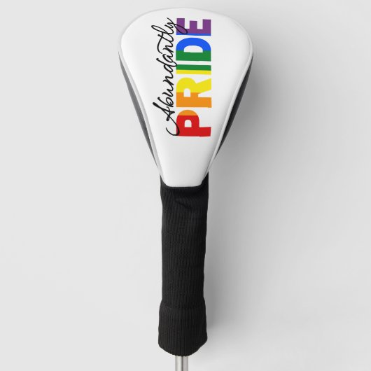 Overvloedig Pride Rainbow Gay Proud Golf Head Hoes Golfheadcover (Voorkant)