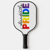 Overvloedig Pride Rainbow Pickleball Paddle (Voorkant)