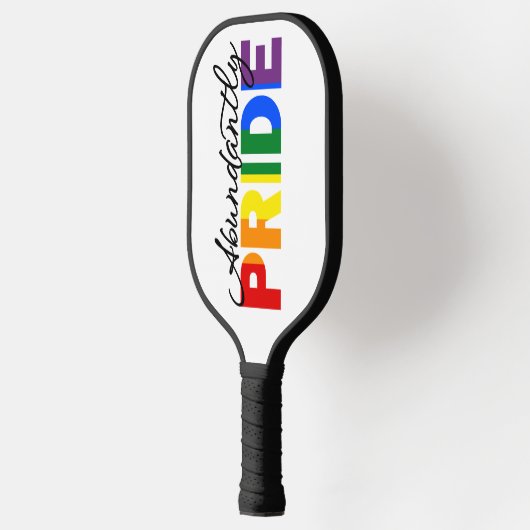 Overvloedig Pride Rainbow Pickleball Paddle (Links)