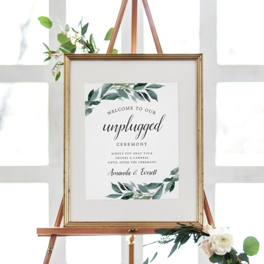 Overvloedig teken voor het loskoppelen van bruilof poster