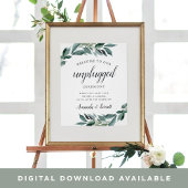 Overvloedig teken voor het loskoppelen van bruilof poster