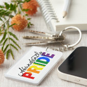 Overvloedig trots om gay acryl Sleutelhanger te zi (Voorkant Rechts)