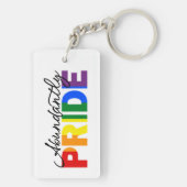 Overvloedig trots om gay acryl Sleutelhanger te zi (achterkant)