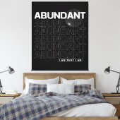 Overvloedige Bevestiging Typografie Canvas Afdruk (Insitu (Slaapkamer))