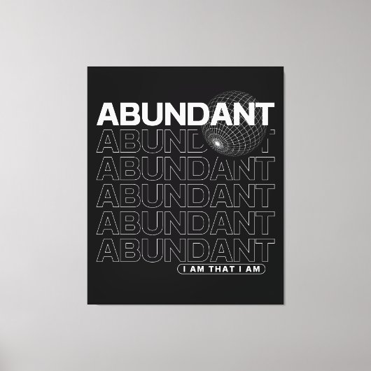 Overvloedige Bevestiging Typografie Canvas Afdruk (Voorkant)