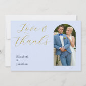 Overvloedige blauwe bruiloft bedankkaart (Voorkant)