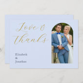 Overvloedige blauwe bruiloft bedankkaart (Voorkant / Achterkant)