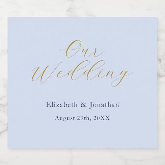 Overvloedige blauwe bruiloft bier etiket (Enkel label)