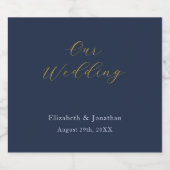 Overvloedige blauwe bruiloft bier etiket (Enkel label)