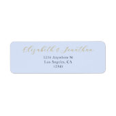 Overvloedige blauwe bruiloft etiket (Voorkant)