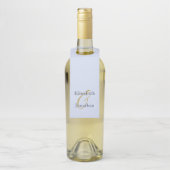Overvloedige blauwe bruiloft flessenhanger (Op fles)
