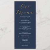 Overvloedige blauwe bruiloft menu (Voorkant)