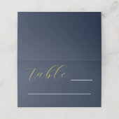 Overvloedige blauwe bruiloft plaatskaartje (Buitenkant ongevouwen)