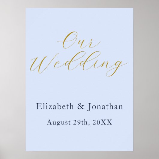 Overvloedige blauwe bruiloft poster (Voorkant)