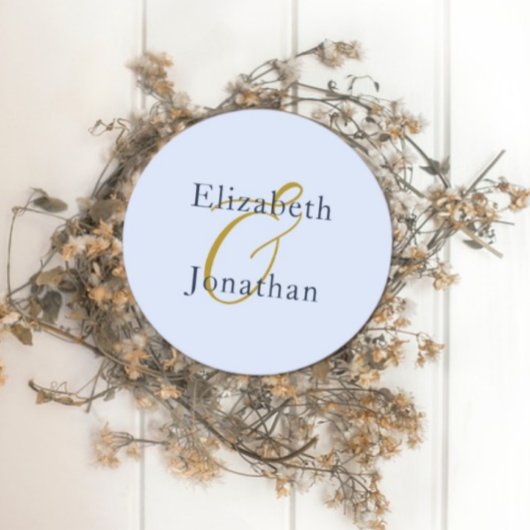 Overvloedige blauwe bruiloft ronde kartonnen onderzetter