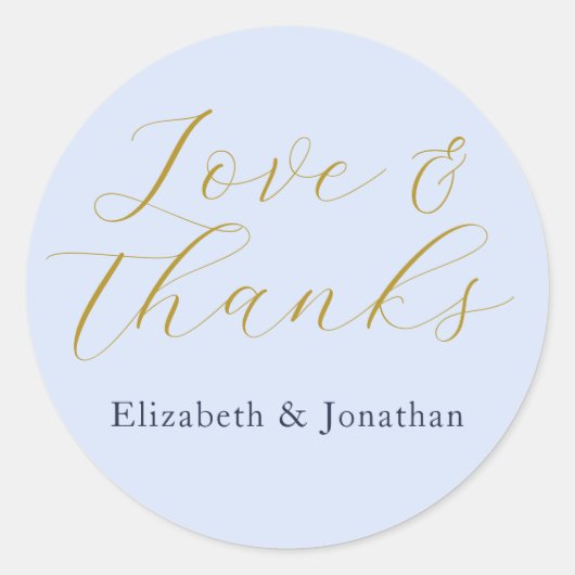 Overvloedige blauwe bruiloft ronde sticker (Voorkant)