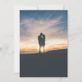 Overvloedige blauwe bruiloft save the date (Achterkant)