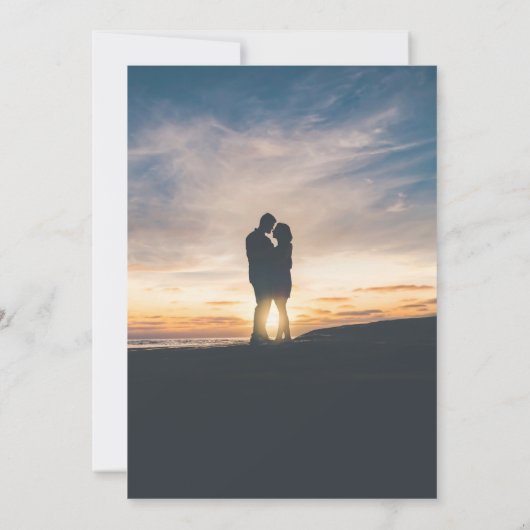 Overvloedige blauwe bruiloft save the date (Achterkant)