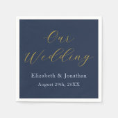 Overvloedige blauwe bruiloft servet (Voorkant)