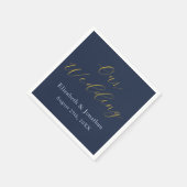 Overvloedige blauwe bruiloft servet (Hoek)