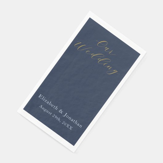 Overvloedige blauwe bruiloft servet (Hoek)