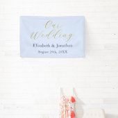 Overvloedige blauwe bruiloft spandoek (Insitu)